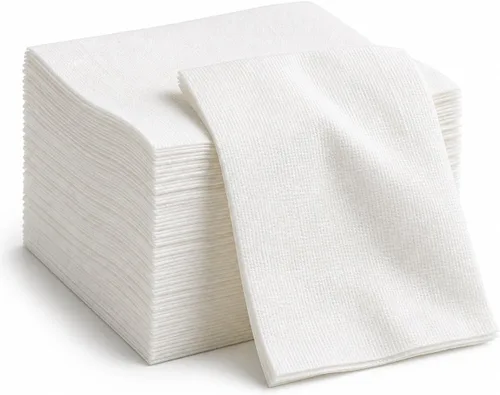 Servilletas de lino similares a la tela, 200 servilletas desechables elegantes para baño de invitados, fiestas y eventos, servilletas de cena suaves