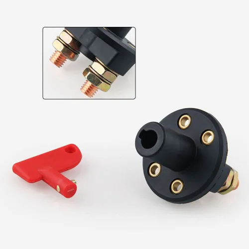 Miniatura 4 de Interruptor de desconexión de batería con 1 llave aislador de batería interruptor de desconexión universal para barcos de coches marinos