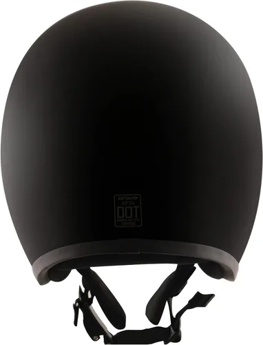 Miniatura 3 de Detour Helmets D.O.T. - Casco ligero 3/4 negro plano para motociclistas con visera extraíble