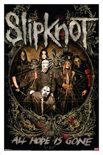Miniatura 7 de Trends International Slipknot - Póster de pared de Hope Is Gone, 14.725 x 22.375 pulgadas, versión enmarcada de madera de granero