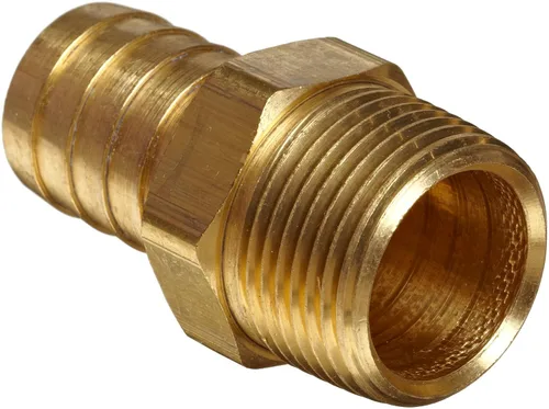 Miniatura 4 de Conector de manguera Anderson, metales de latón, Barb x NPT macho, 1