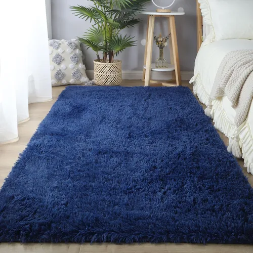 Miniatura 54 de Alfombras para dormitorio de niñas sala de estar: alfombra de área peluda de 5 x 7 para sala de juegos de niños, alfombra peluda de felpa pastel
