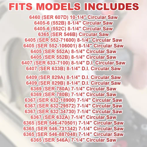 Miniatura 4 de 49-22-4146 Kit de valla de rasgadura para sierras circulares 6405-6, 6390-20, 6390-21, 6394-21 y 6460, reemplaza la cerca de sierra circular