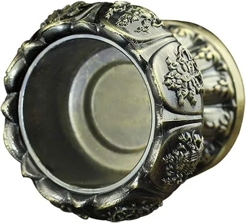 Miniatura 5 de Portavelas votivas de flor de loto, portavelas budistas budistas, taza de oferta de agua budista tibetana, soporte para lámpara de aceite tibetano
