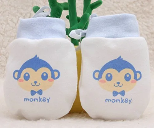 Miniatura 4 de Lindos guantes de algodón para niños y niñas, guantes ajustables con cordón ajustable para bebés