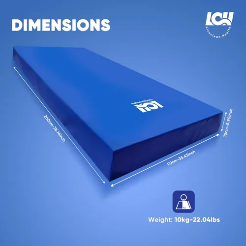 Miniatura 2 de Livaclean Health Colchón para cama de hospital, tamaño individual XL, 80 x 36 x 6 pulgadas, colchón médico de espuma viscoelástica de gel de 1.181