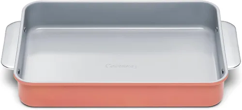 Miniatura 8 de Caraway Sartén rectangular de cerámica antiadherente de 9 x 13 pulgadas, revestimiento de cerámica naturalmente resbaladizo, no tóxico, libre