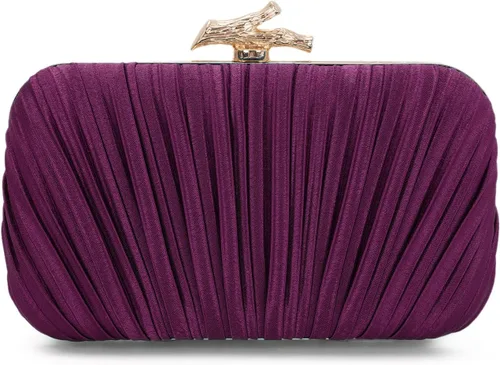 Miniatura 12 de Freie Liebe Bolso de mano para mujer, bolso de noche plisado con cadena para fiesta de boda with Chain