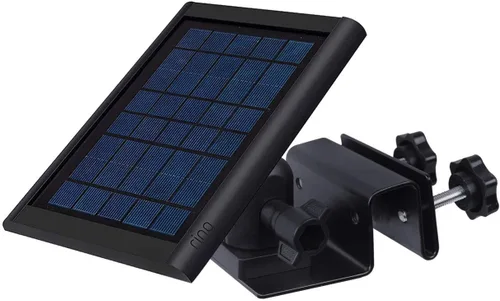 Miniatura 4 de Soporte de canalón para panel solar de anillo, soporte de panel solar OkeMeeo compatible con panel solar Arlo, Eufy, Reolink para una máxima negro