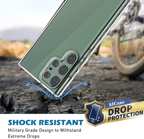 Miniatura 6 de AICase Funda transparente para Samsung Galaxy S22 Ultra de cuerpo completo, resistente, sin protector de pantalla, protección resistente, a prueba