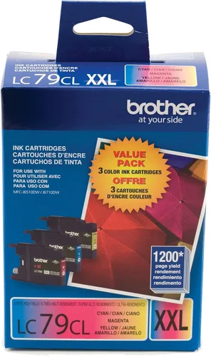 Brother Impresora LC793PKS Paquete de 3 - 1 cada tinta LC79C, LC79M, LC79Y - Embalaje al por menor Colores