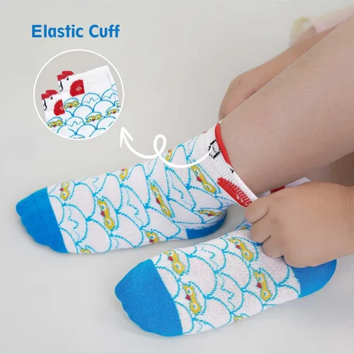 Miniatura 3 de Hellomamma Girls Toddler Cotton Crew Socks Kids Novelty Animal Soft Funny Fashion Casual Breathable Childs Socks 5 Pairs