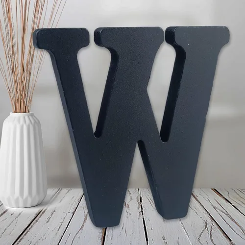 Miniatura 28 de AOCEAN Letras de madera de 6 pulgadas en negro, letra de madera sin terminar para letras decorativas de pared, letras en relieve, letrero de corte B