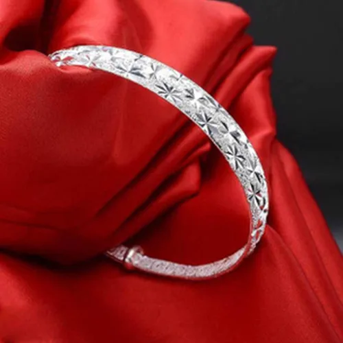 Miniatura 5 de Pulsera para mujer diseño de estrella tallada de moda para boda compromiso regalo