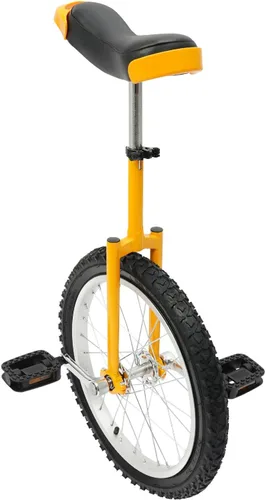 Miniatura 17 de Monociclo de rueda, bicicleta de una rueda con borde y pedales, monociclos de acero modernos para edades unisex de 10 a 60 años, entrenamiento