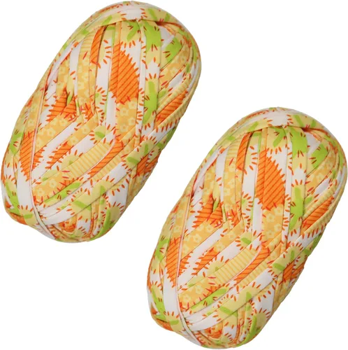 Miniatura 65 de 2 piezas de tela elástica para camisetas, hilo de crochet para tejer DIY, hilo de punto grueso tipo espagueti para proyectos de bolsos, mantas