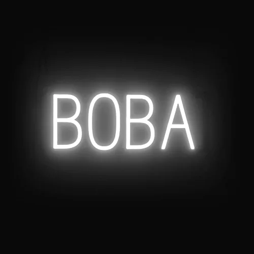 Miniatura 19 de SpellBrite Letrero BOBA para cafeterías y tiendas de té Boba Señales relacionadas con Boba, con aspecto de neón, luz LED azul 17.2 x 6.3 pulgadas