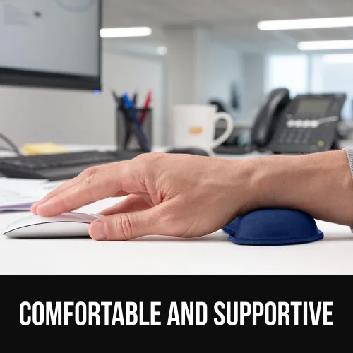 Miniatura 8 de GORILLA GRIP Reposamuñecas de teclado de espuma viscoelástica sedosa para computadora y mouse, almohadilla de soporte ergonómica para escribir, Negro