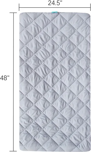 Miniatura 4 de Sábana para Regalo My Cuna Cama portátil para niños pequeños, cuna de viaje Joovy (solo sábana, cama no incluida), funda acolchada para cuna de Gris
