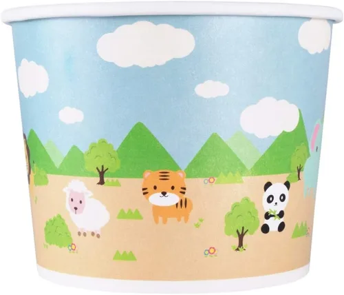 Miniatura 18 de Karat [227 ml - 1000 uds] Tazas de helado de papel y cuencos de sopa para alimentos calientes/fríos - Ideal para sopa, helado, yogur y aperitivos