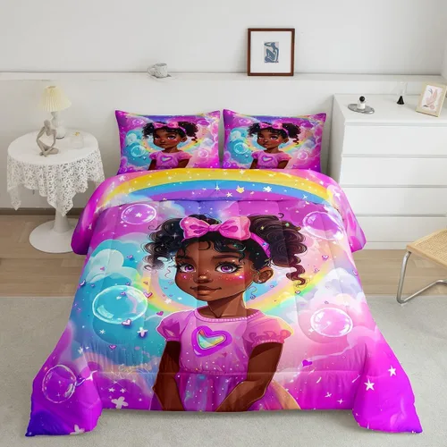 Miniatura 115 de Erosebridal Juego de ropa de cama de princesa de ballet, tamaño Queen, juego de edredón de 3 piezas para niñas bailarinas de ballet, lindo juego