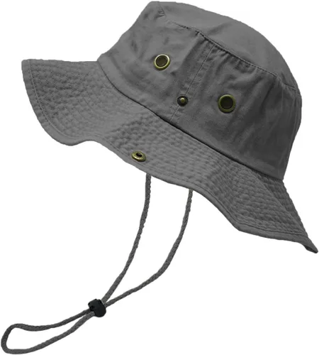 Glory Max Sombrero de pescador de algodón lavado con correa de barbilla gorra de pesca Sun Safari Boonie Oliva