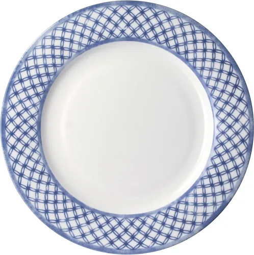 Miniatura 8 de Mikasa Kiley Bone China - Juego de vajilla ligera de 16 piezas resistente a las astillas, servicio para 4, azul y blanco