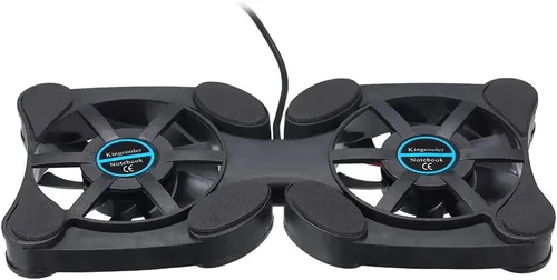Miniatura 9 de QUZHI Mini portátil plegable plegable USB ventilador dual enfriador almohadilla de enfriamiento para PC portátil portátil 7