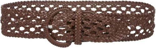Miniatura 2 de beltiscool Cinturón redondo de cuero sintético trenzado perforado de 2 12" (65 mm) de ancho