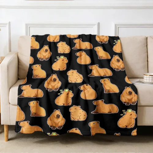 Miniatura 13 de Manta de gatos para amantes de los gatos - 40x50 pulgadas, mantas de franela suaves con patrón de gatos lindos, acogedoras, para gatos de raza