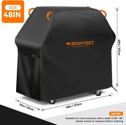 Miniatura 2 de Cubierta de parrilla para parrilla al aire libre, ajuste universal Oxford impermeable para exteriores, cubierta de gas anti-UV con dobladillo
