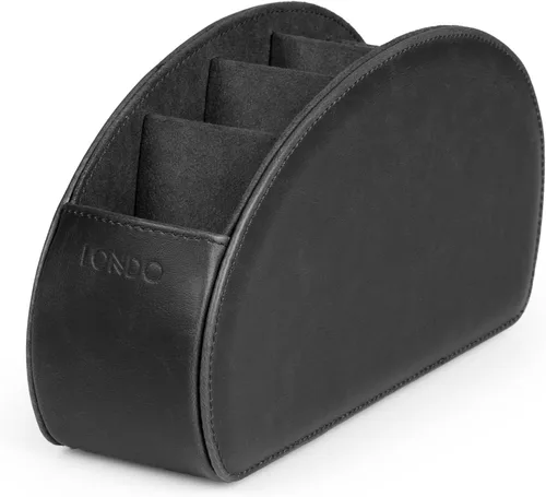 Miniatura 12 de Londo Soporte para control remoto con 5 bolsillos, para guardar DVD, Blu-Ray, TV, Roku o Apple TV, controles remotos de piel sintética con forro