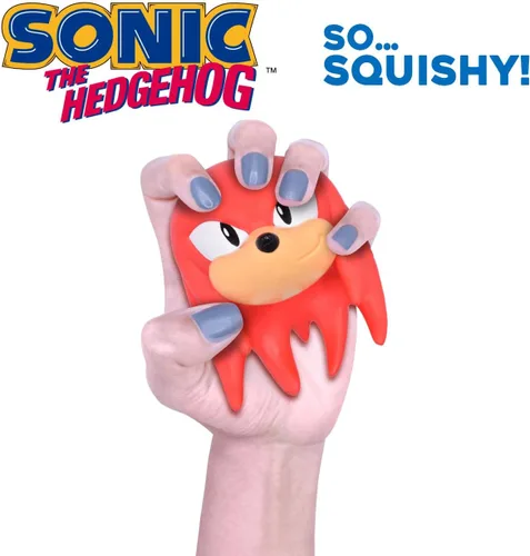 Miniatura 3 de Just Toys Sonic The Hedgehog Mega SquishMe – Knuckles Squishy con Licencia Oficial, Espuma de Elevación Lenta – 6″ - Sonic, Knuckles, Tails, Amy
