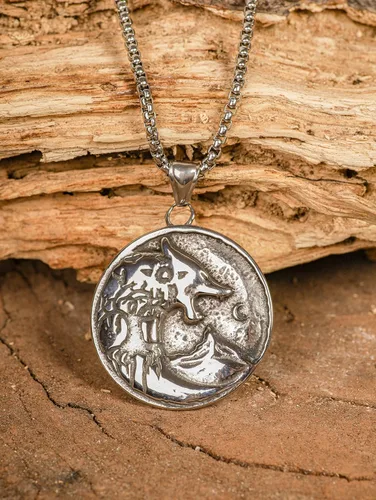 Miniatura 2 de HAQUIL Fenrir Wolf Necklace, Norse Wolf Fenrir Ragnarok Pendant,Viking Jewelry Gift for Men and Women