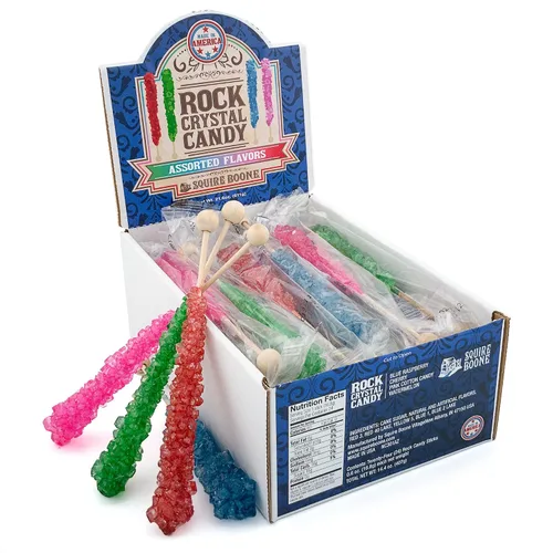 Miniatura 7 de Boone's Mill - Palitos de caramelo de cristal de roca de sabores surtidos, 36