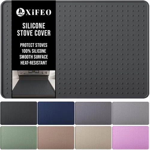 Miniatura 12 de XiFEO Cubierta superior de estufa de silicona para estufa eléctrica, protector superior de estufa de vidrio, cubierta para estufa de superficie