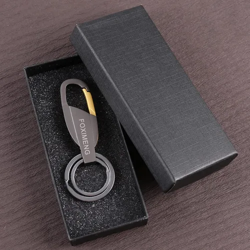 Miniatura 7 de Llavero para hombre, elegante llavero para hombres y mujeres, 2 piezas (pistola negra y plateada)