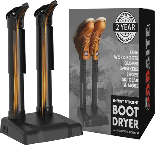 JobSite Secador de botas – Secador de zapatos silencioso y calentador para botas de trabajo, guantes y zapatos – Secado de convección sin ventilador