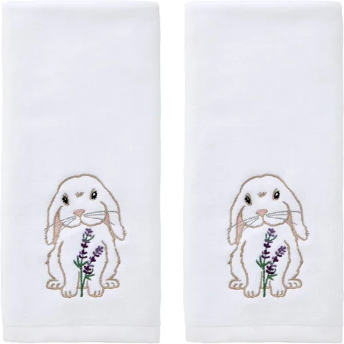 Miniatura 21 de SKL Home Bee Kind - Juego de 2 toallas de mano bordadas 100% algodón, decorativas para baño, cocina, bar y regalo, lavanda