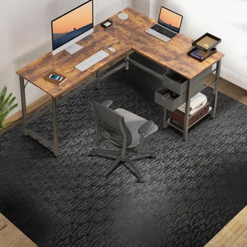 Miniatura 15 de TYDLE Tapete transparente para silla, de 36 x 48 pulgadas, tapete para silla de oficina para suelos duros, tapete de vinilo para sillas