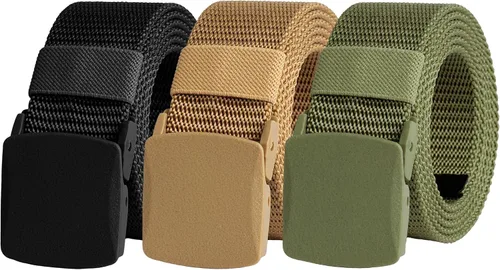 Miniatura 46 de UNGGJKB Men's Tactical Belt, Nylon Casual Elastic Belt, Work Belt That Can Be Cut And Adjusted