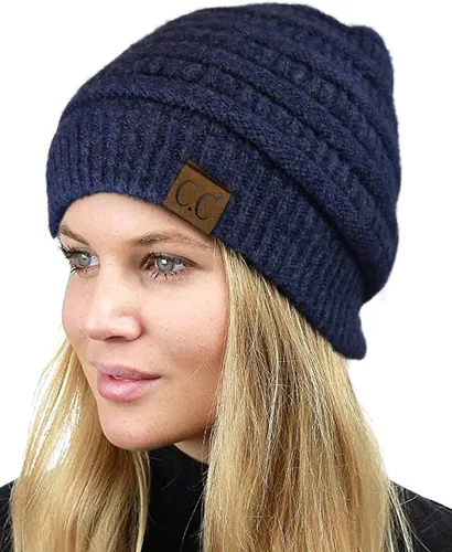 Miniatura 620 de C.C Trendy Warm Chunky Soft Stretch Cable Knit Beanie