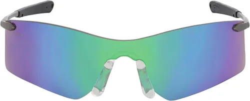 Miniatura 2 de Crews T411G Rubicon - Gafas de seguridad con espejo esmeralda, 1 par Lente de espejo esmeralda