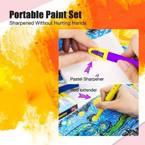 Miniatura 4 de Pasteles al óleo, 12 colores surtidos, juego de pasteles al óleo para actividades en interiores en casa, crayones suaves al óleo para niños