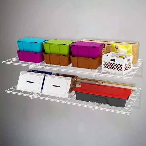 Miniatura 68 de FLEXIMOUNTS Estante de pared de 12 pulgadas por 72 pulgadas, estante de almacenamiento de garaje, estantes flotantes montados en la pared, 1 x 6