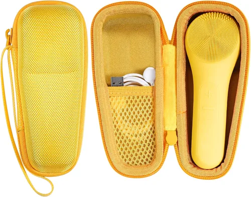 co2CREA Estuche rígido compatible con cepillo de limpieza facial sónico NågraCoola CLIE 2 1 (amarillo)
