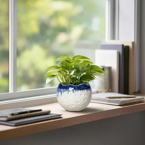 Miniatura 5 de Macetas de cerámica de 4 pulgadas para plantas con orificio de drenaje y tapón, macetas redondas para plantas de interior y exterior, macetas
