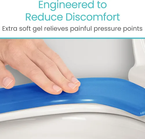 Miniatura 3 de Funda de cojín de asiento de gel Vive para inodoro - Cojín elevado y acolchado para sillas alargadas, estándar y para inodoro - Calentamiento