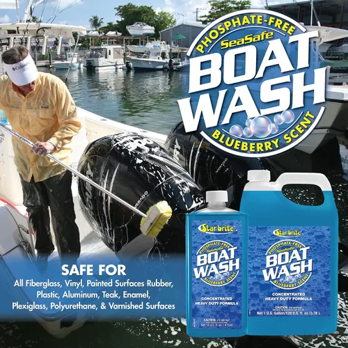 Miniatura 3 de STAR BRITE Jabón concentrado para barcos, biodegradable, sin fosfatos, resistente para todas las superficies marinas, 16 onzas (080416)