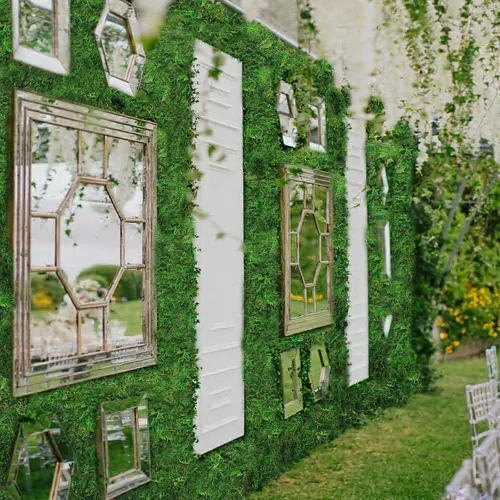 Miniatura 5 de FAICOIA Camino de mesa de musgo, rollo de musgo verde para jardines de hadas, decoración de mesa de bosque, musgo seco para manualidades, 16 x 118